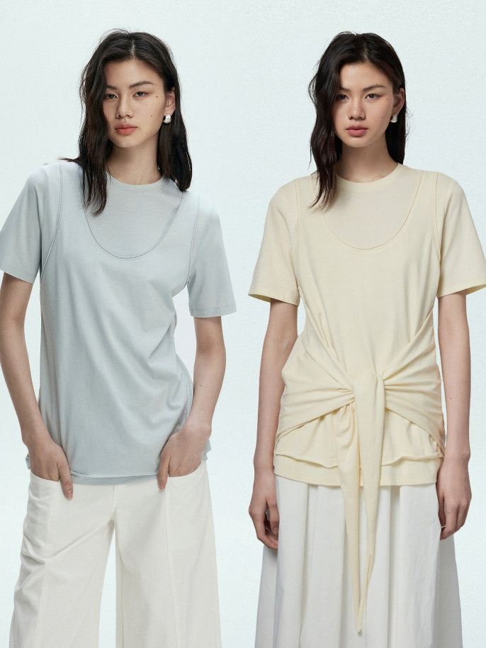 Two-Piece Short-Sleeved T-Shirt_BDHL7387