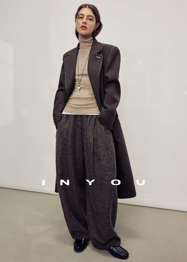 Lapel Collar Mid-Length Coat_BDHL7985