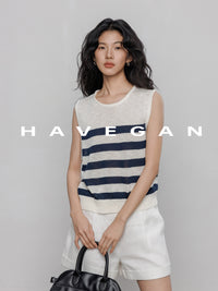 Round Neck Sleeveless Tops_BDHL7233
