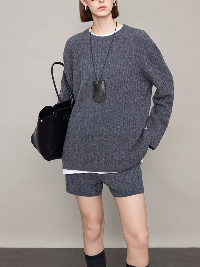 Cable Knit Sweater Or Shorts Or Skirt_BDHL6603