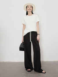 Straight comfortable wide pants_BDHL5845 - HELROUS