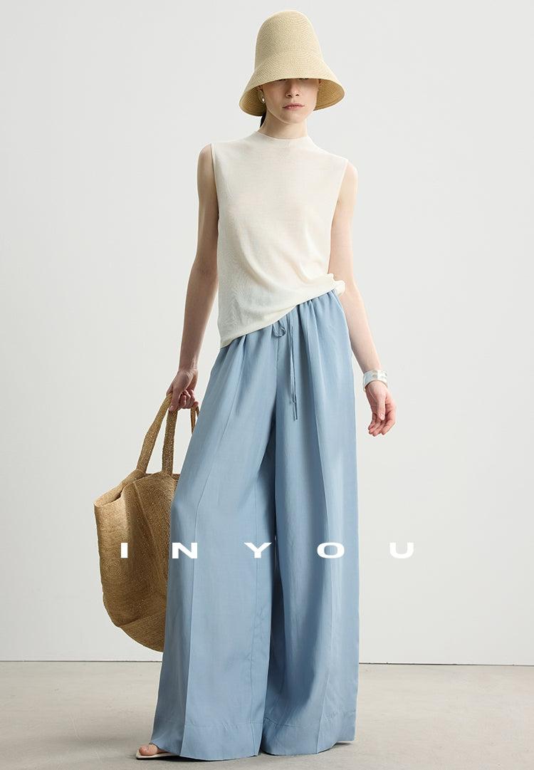 Round Neck Slim Sleeveless Tops_BDHL7484