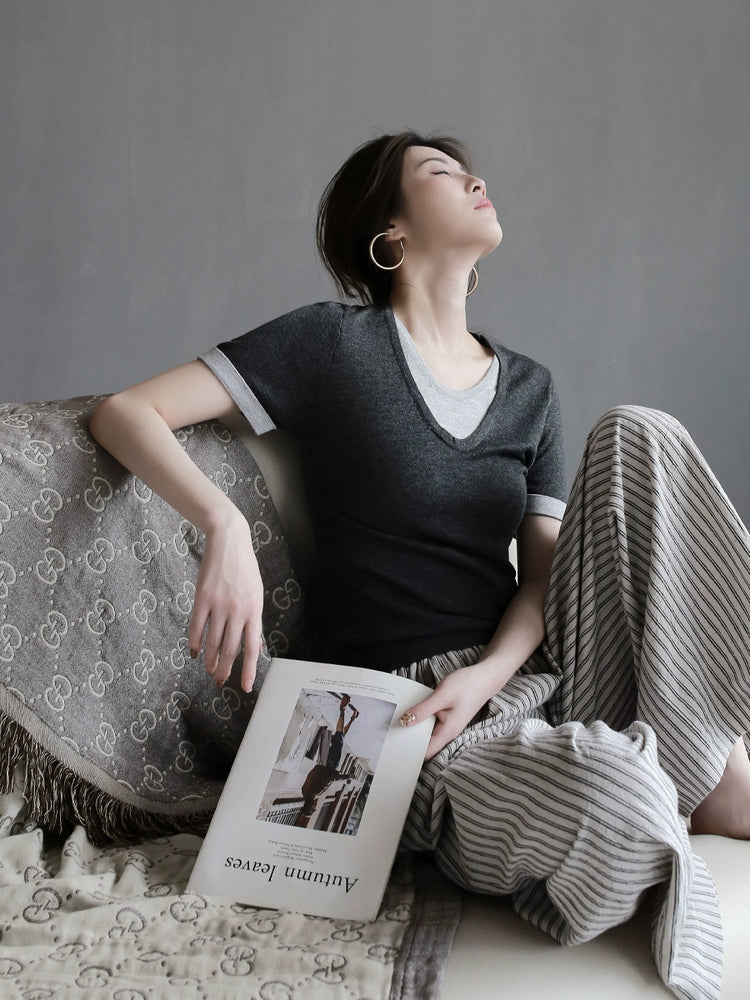 Loose Fit Cotton-Linen Straight-Leg Pants_BDHL7312