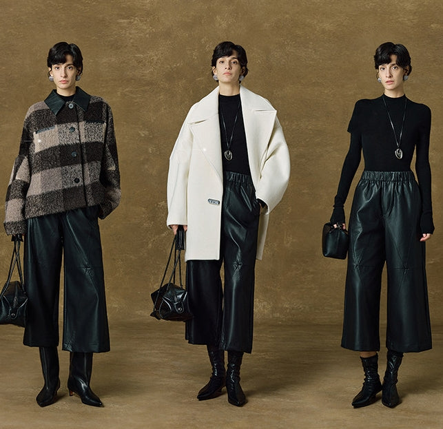 Leather Wide-Leg Cropped Pants_BDHL8160