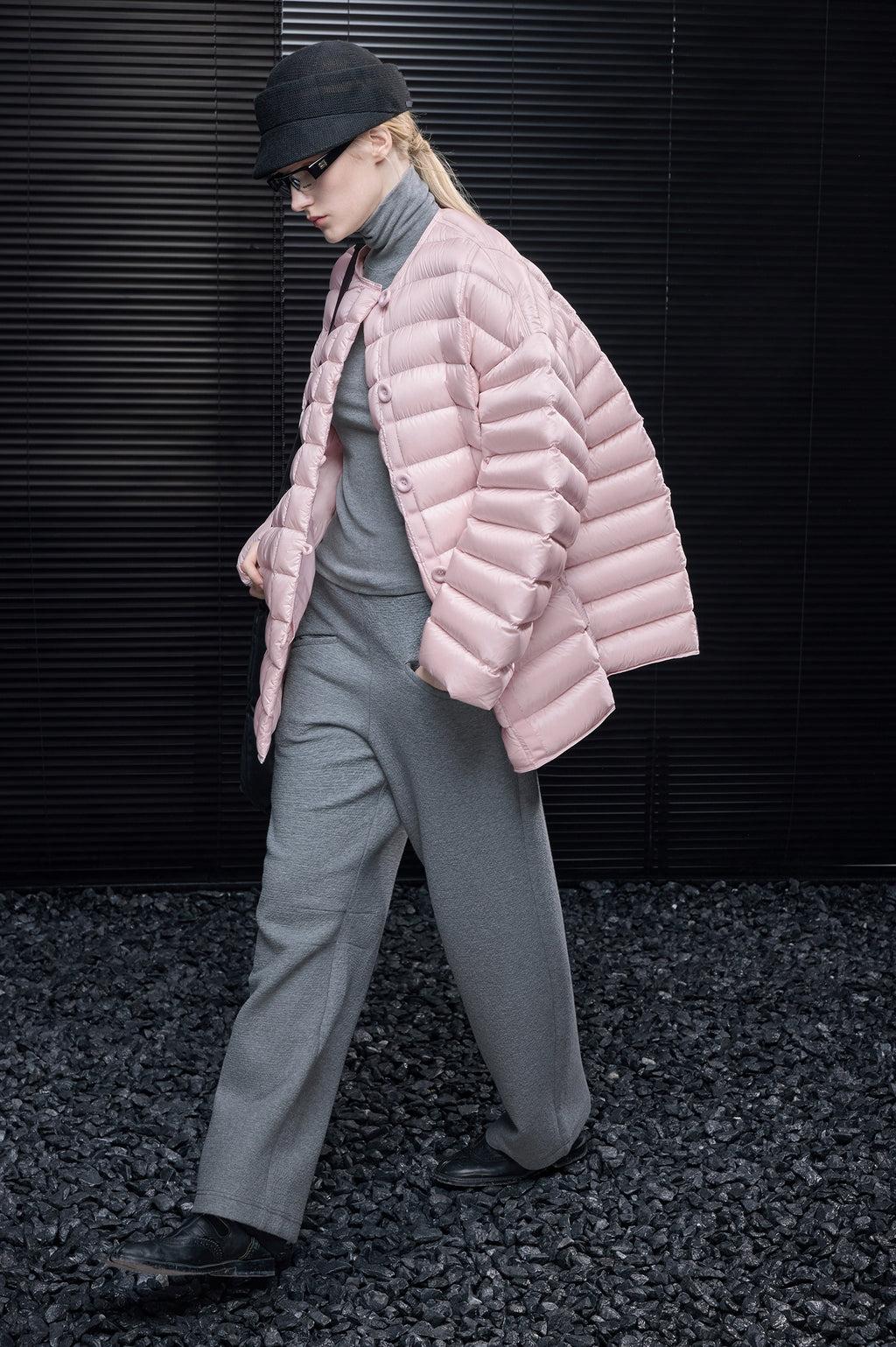 厚針織圓領羽絨外套_BDHL8075