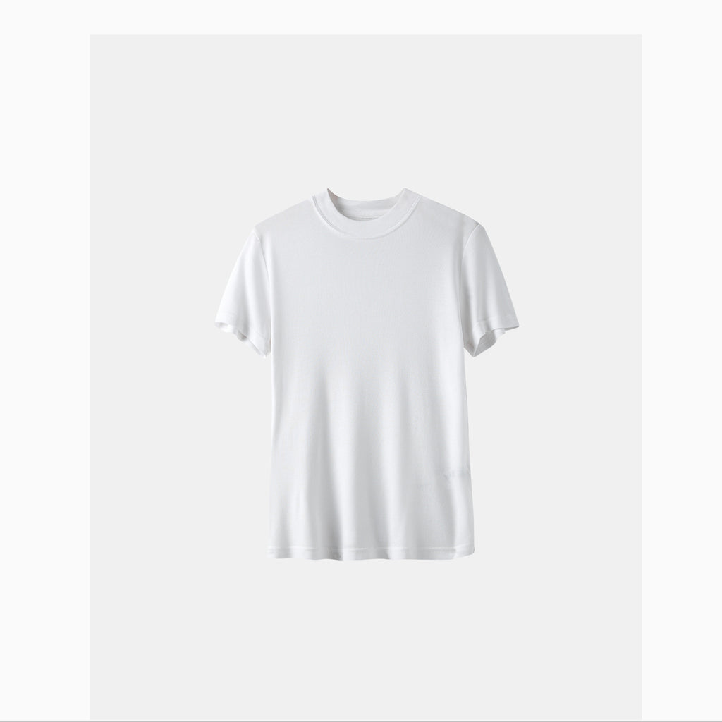 Silk-Blend Slim Crew-Neck Top_BDHL8339