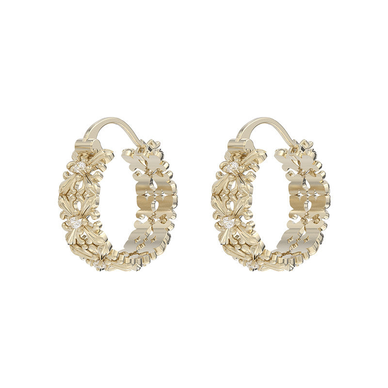 Iris Flower Hoop Earrings_BDHL8474