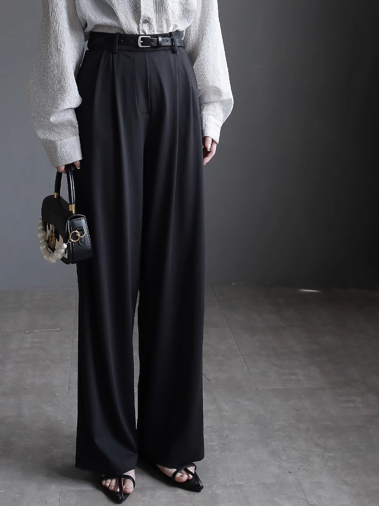 Slim Drape Straight Pants_BDHL7415