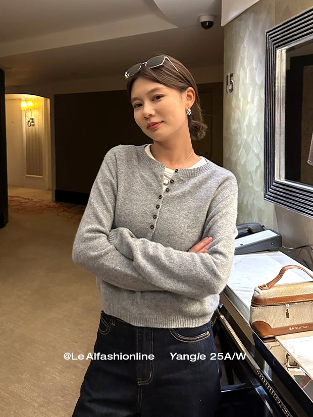 Henry Neck Knit Tops_BDHL7849