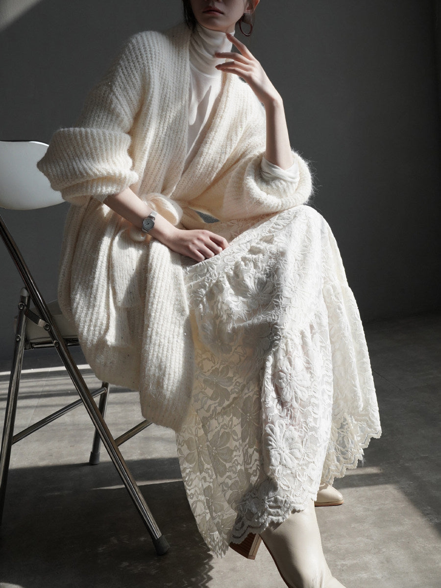 Embroidered Lace Skirt_BDHL8162