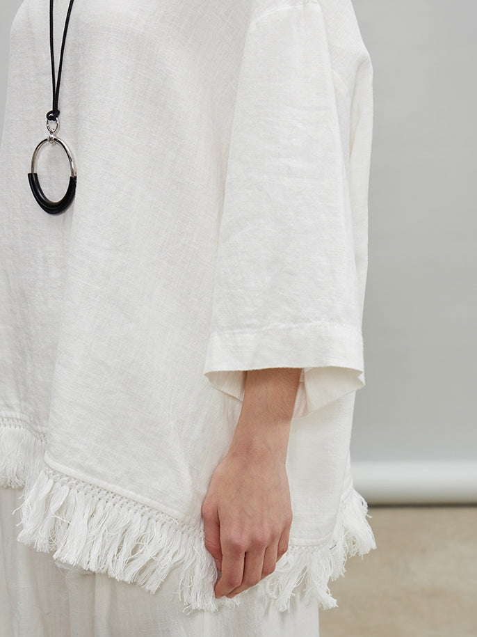 V-Neck Fringe Tops Or Tassel Wide Pants_BDHL7192