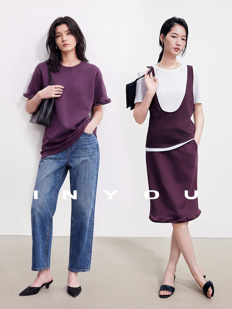 T-Shirt & Midi Skirt Set_BDHL8398