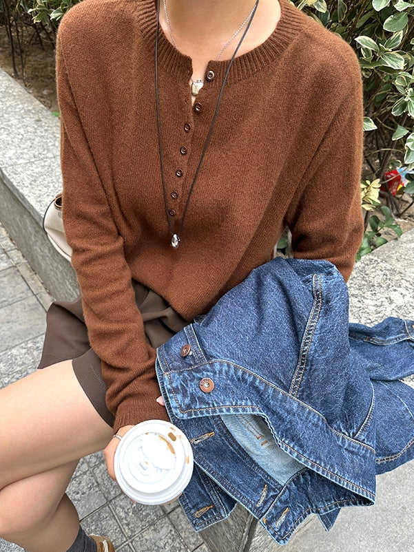 Henry Neck Knit Tops_BDHL7849