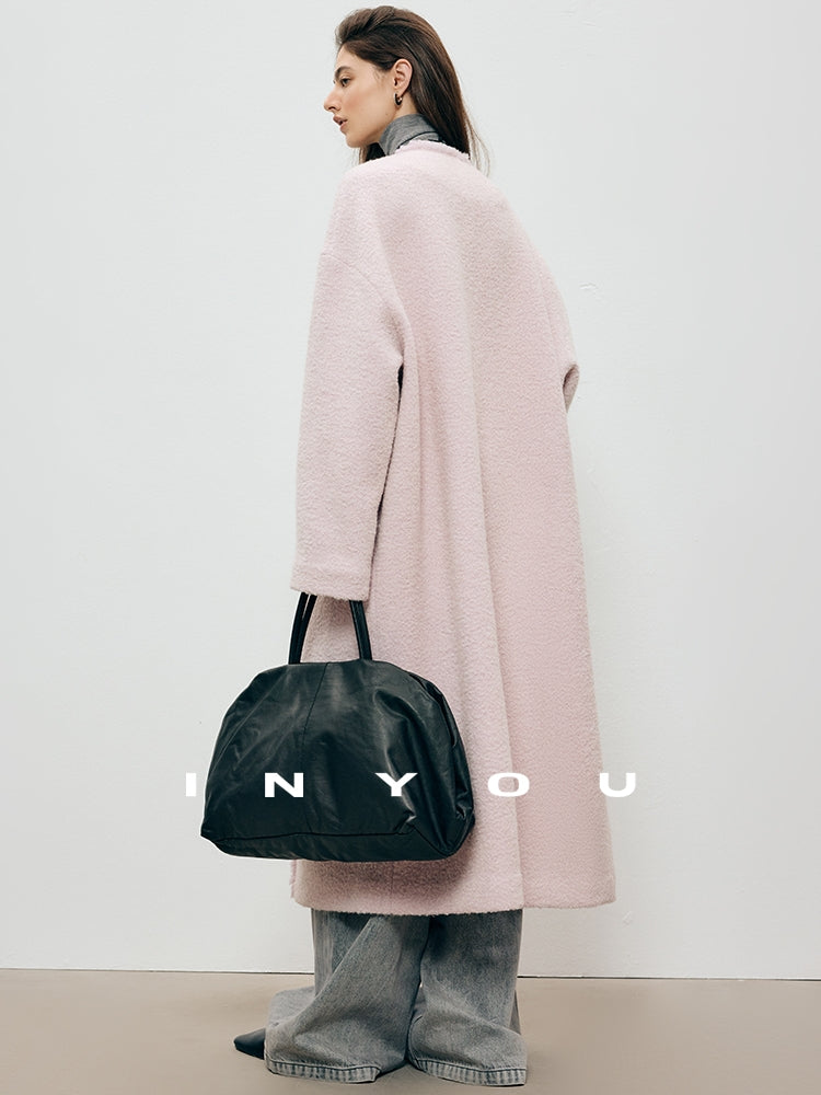 無領蓬鬆長外套_BDHL7909