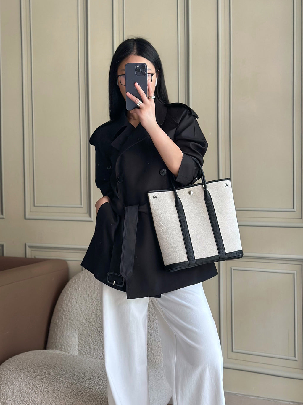 Striped Canvas Tote Bag_BDHL8385