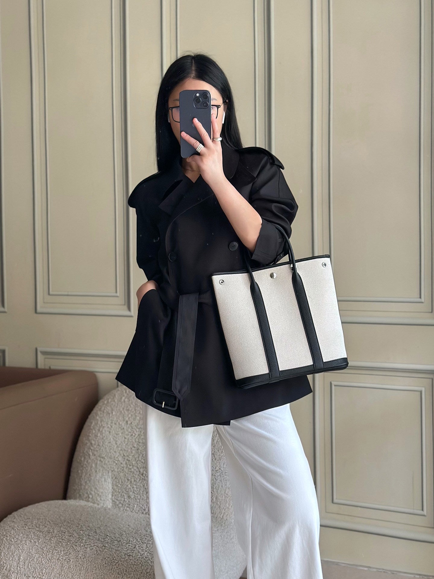 Striped Canvas Tote Bag_BDHL8385
