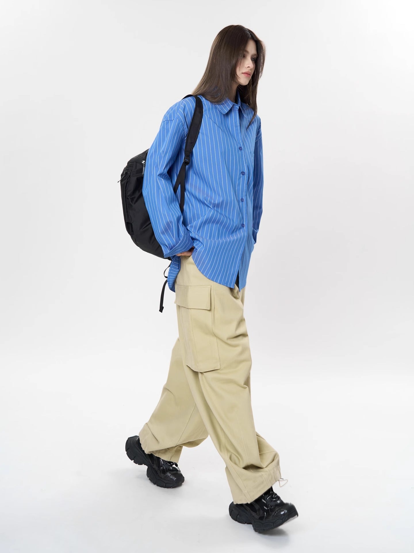 Fresh Vertical Striped Shirt_BDHL7372