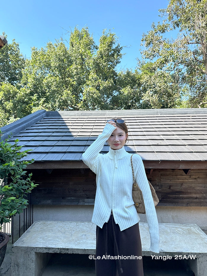 Zip-Up Knit Cardigan_BDHL7921