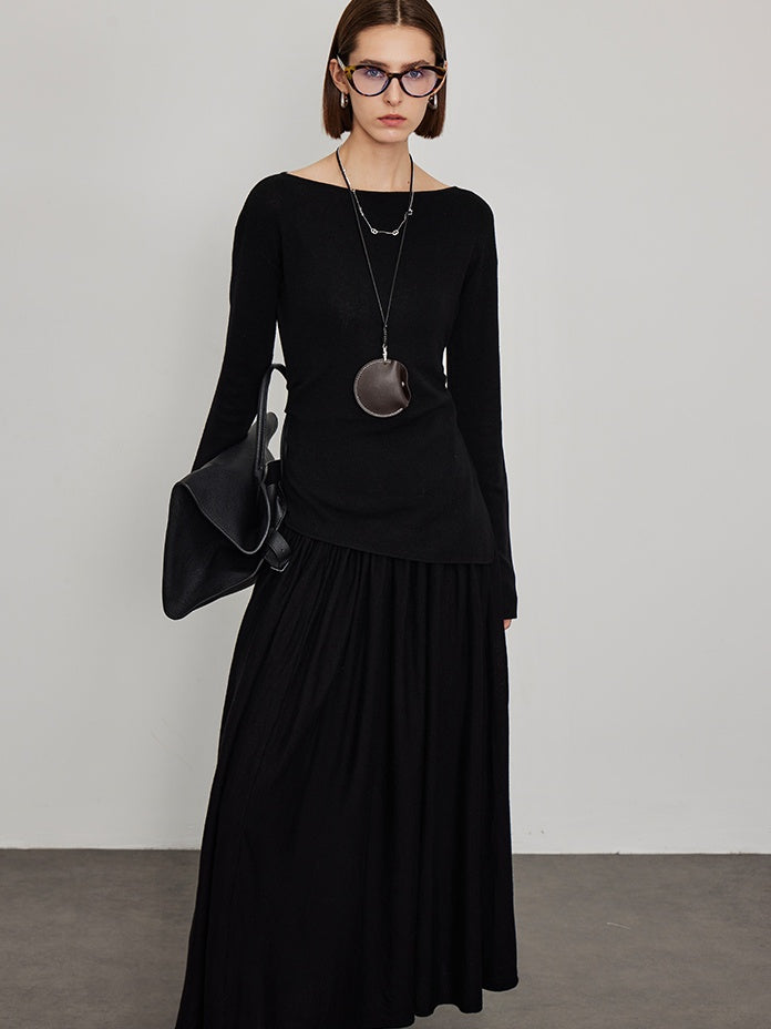 Knitted Slit Tops or Pleated Skirt_BDHL6450
