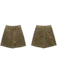 Corduroy A-Line Mid-Length Shorts_BDHL6769