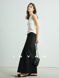 Bias Cut Slim Long Skirt_BDHL6954