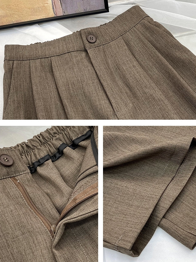 Retro Drape Pleated Pants_BDHL7818