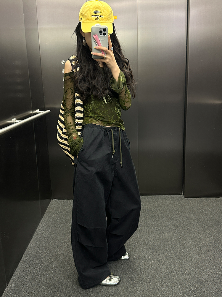 Drawstring Wide-Leg Pants_BDHL7274