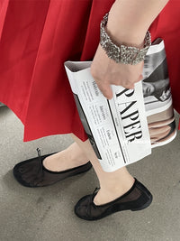 Ribbon Sheer Flat Shoes_BDHL7444