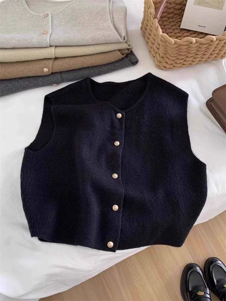 Stand-Collar sweater Or Knitted Vest_BDHL7819