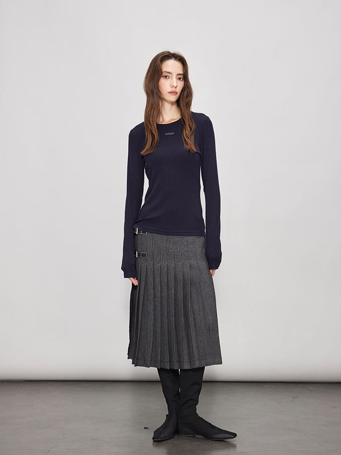 Short Or Long Pleated Skirt_BDHL7938