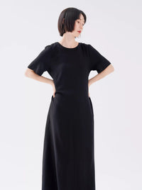 Round Neck Simple Dress_BDHL6227