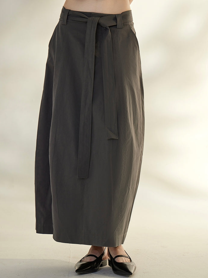 Wide-Belted Long Skirt_BDHL7692
