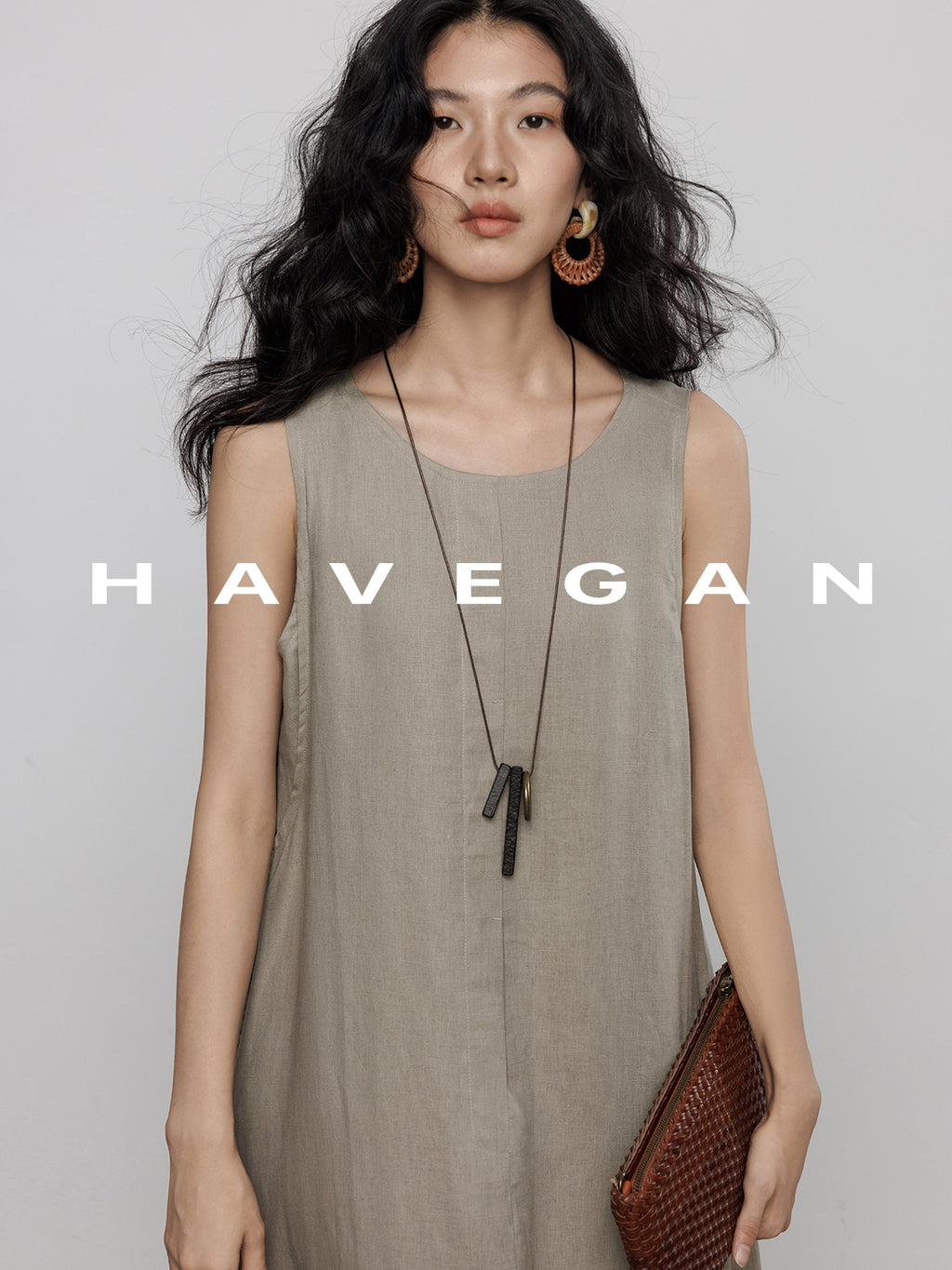 Round Neck Sleeveless Dress_BDHL7585
