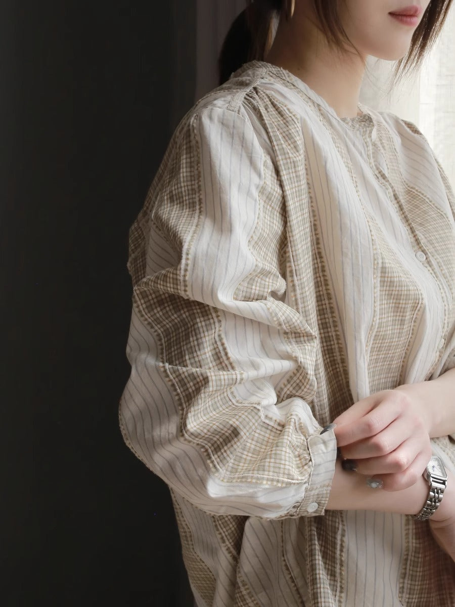 Switched Long-Sleeved Shirt_BDHL7418