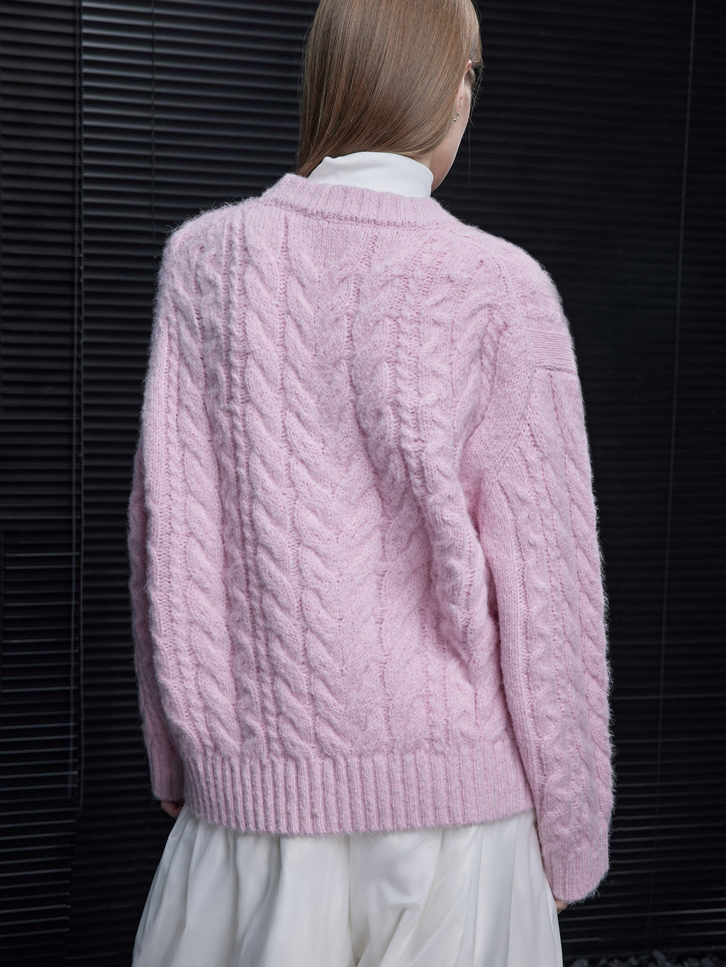 粉紅圓領毛衣_BDHL8069