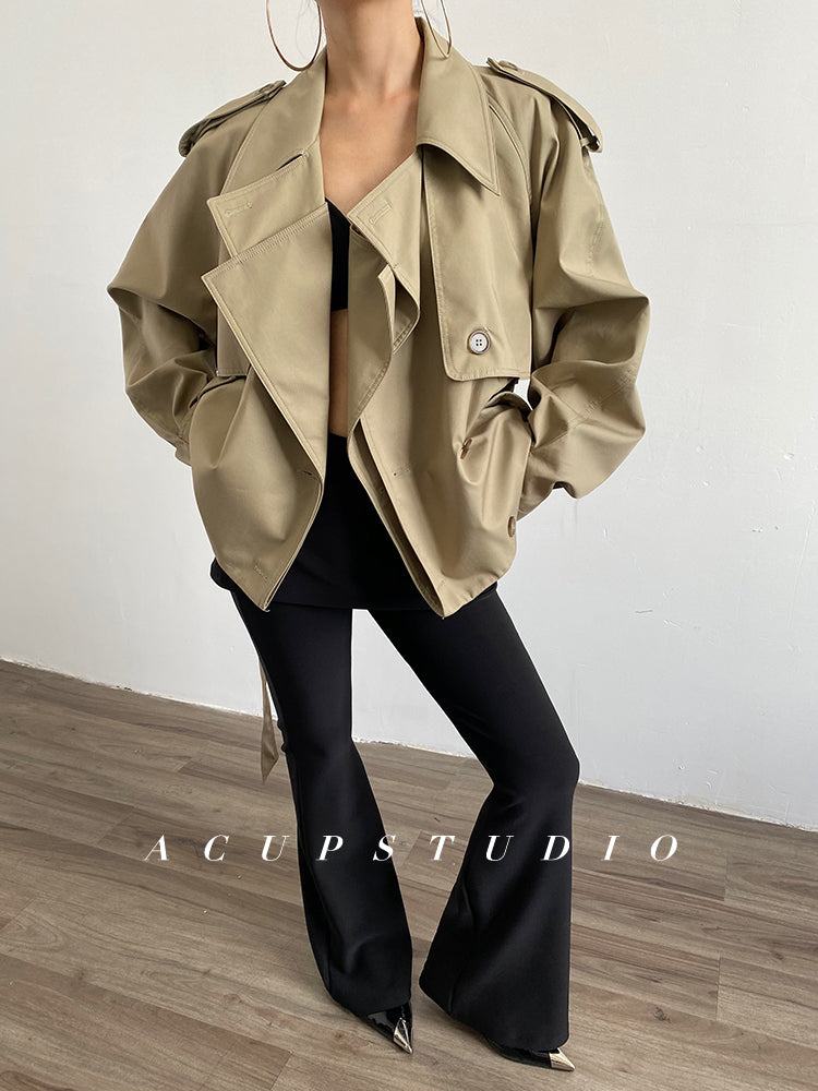 Two-Layer Short Trench Coat_BDHL6471