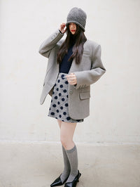 Polka Dot Simple Mini Skirt_BDHL6752