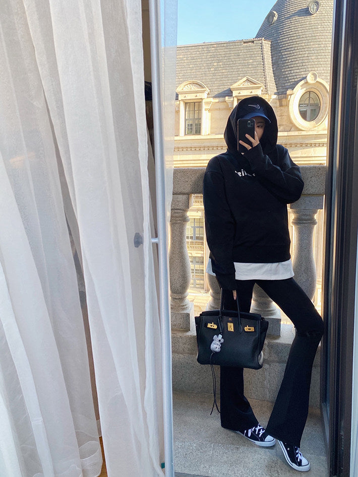 高腰彈力喇叭褲_BDHL8057