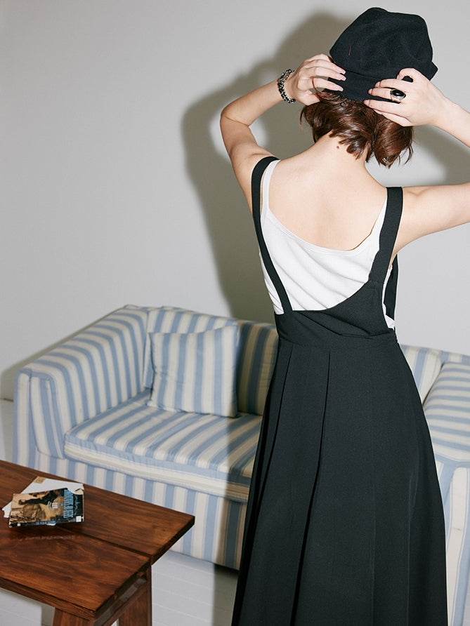 Irregular Shoulder Strap Skirt_BDHL7535