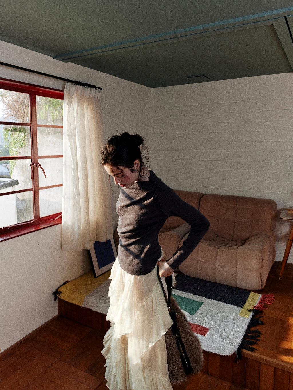 Asymmetrical Tulle Skirt_BDHL7999