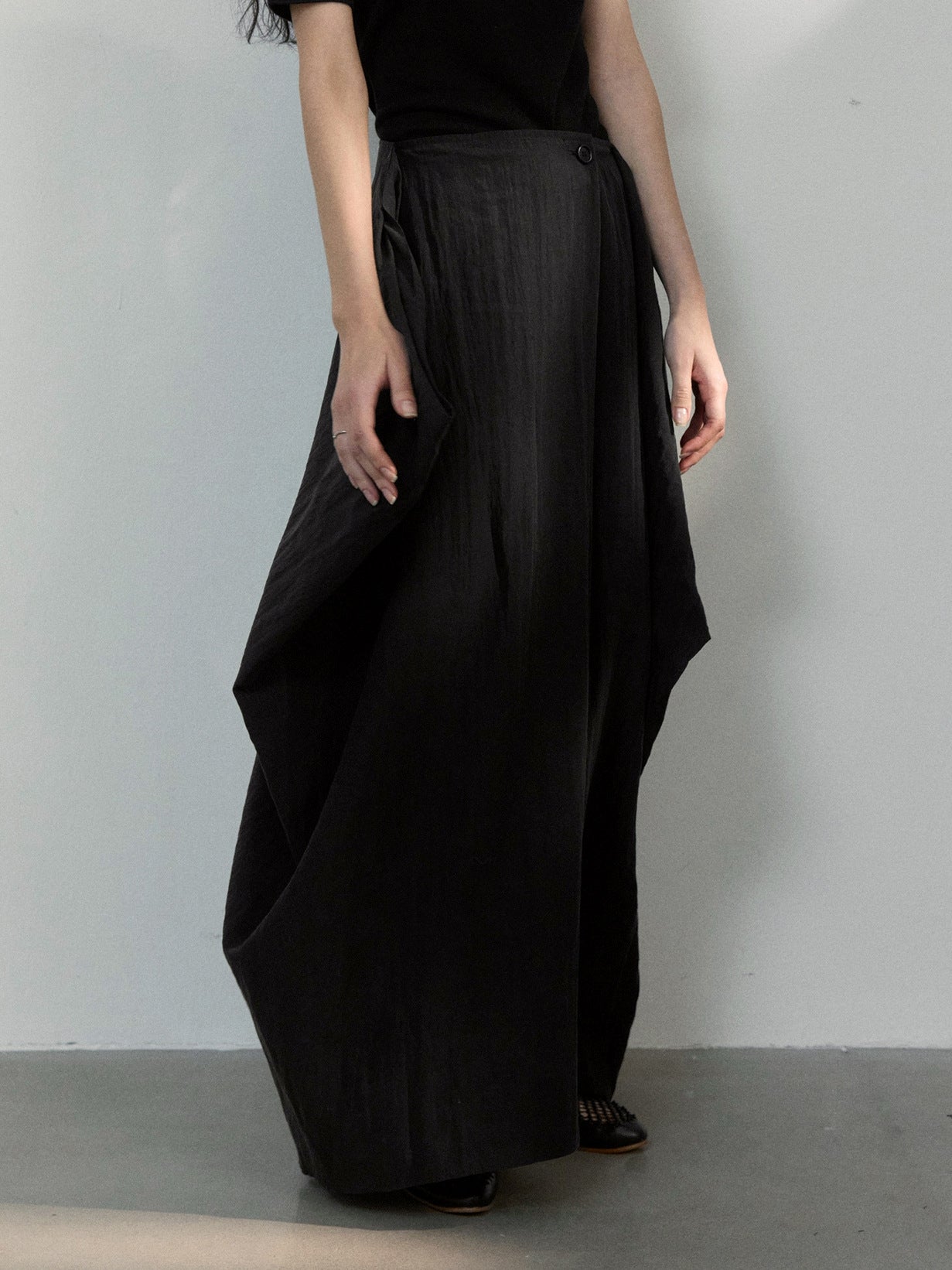 Cocoon Shape Long Skirt_BDHL7482