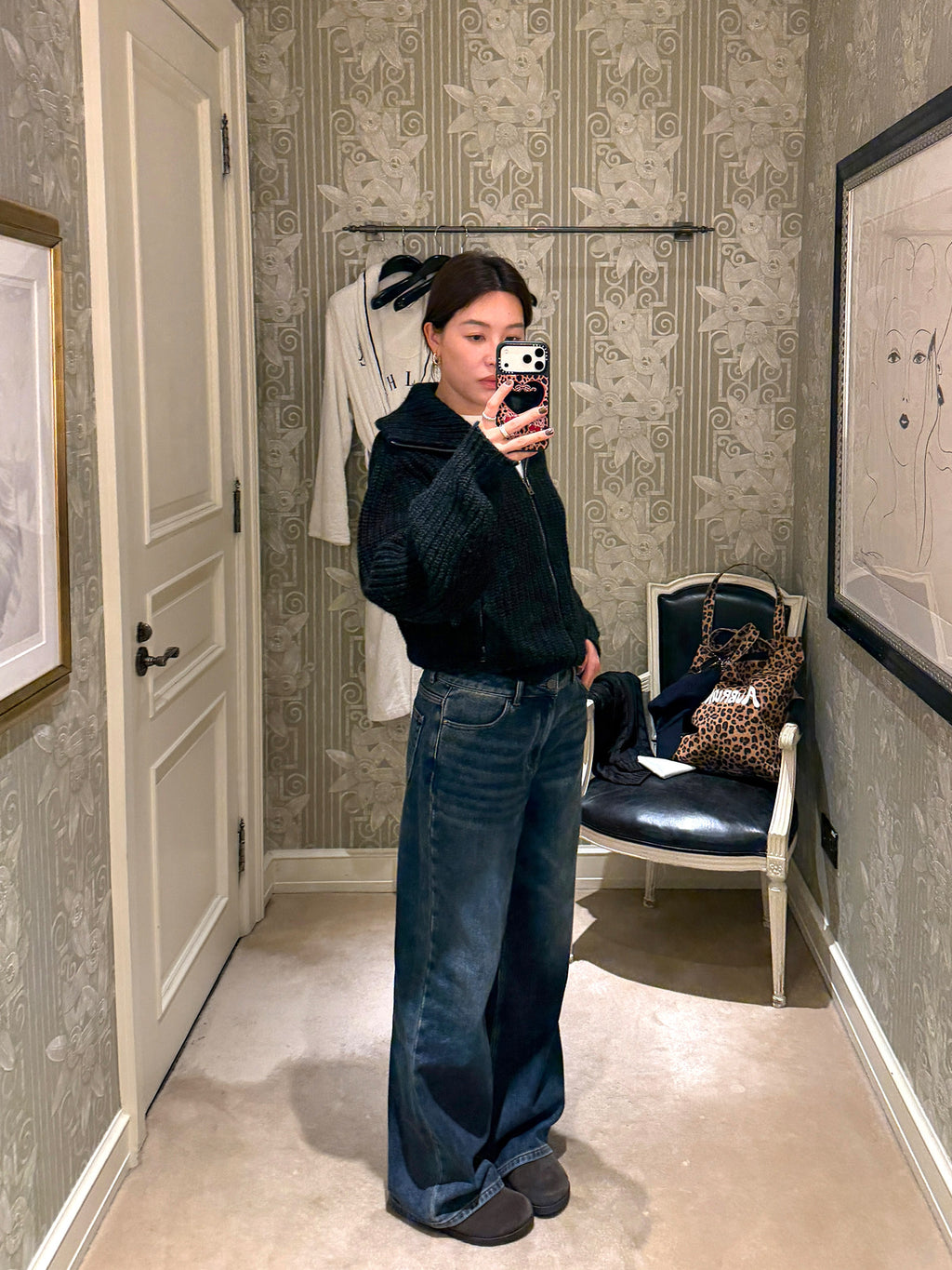 Thick Knitted Zip-Up Cardigan_BDHL8122