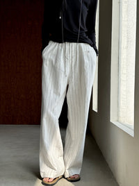 Striped Loose Wide Pants_BDHL6213