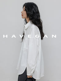Hem Slit Design Shirt_BDHL7231