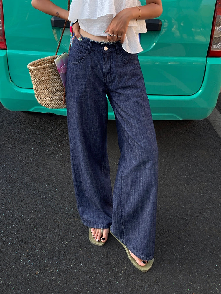 Retro Wide-leg Jeans Pants_BDHL6141