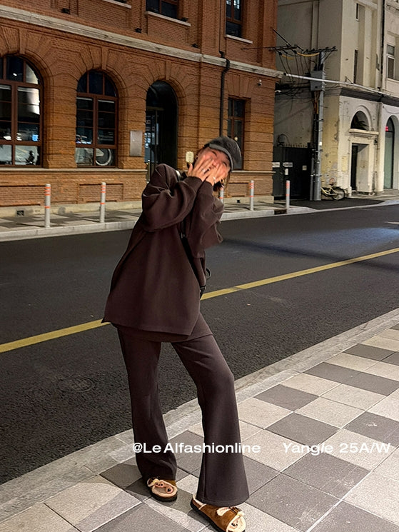 Loose-Fitting Sweatshirt Or Flared Skirt Pants_BDHL8007