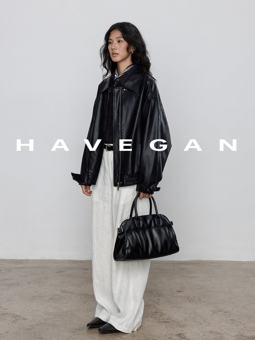 Long-Sleeved Leather Jacket_BDHL7709