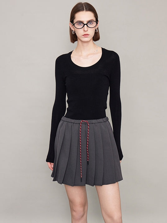 College String Pleated Skirt_BDHL6618