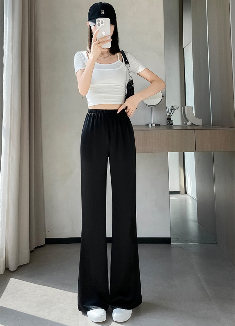 Flared Shiny Horseshoe Pants_BDHL7222