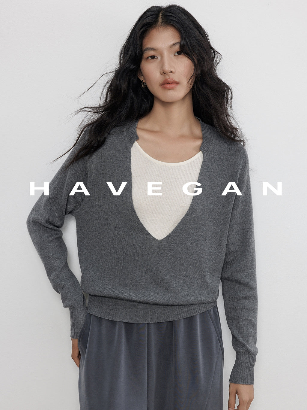 V-Neck Two-Piece Style Tops_BDHL7700